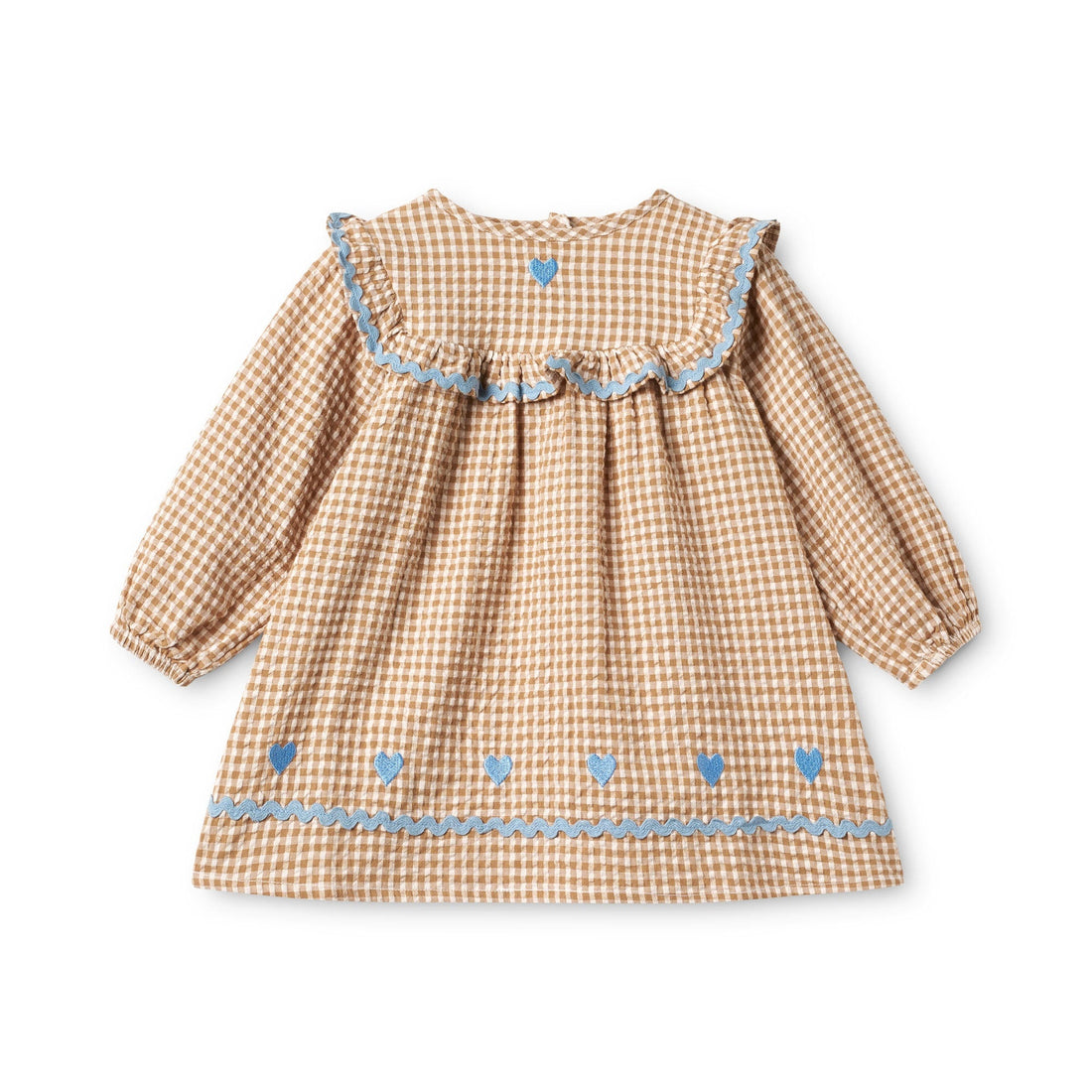 Flöss Ellis Dress - Coffee Gingham product view