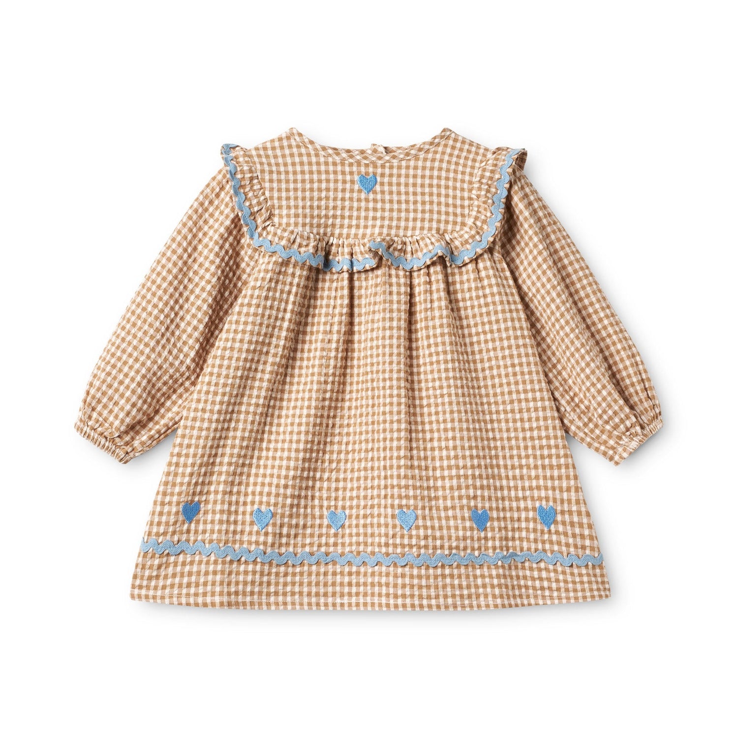 Flöss Ellis Dress - Coffee Gingham product view