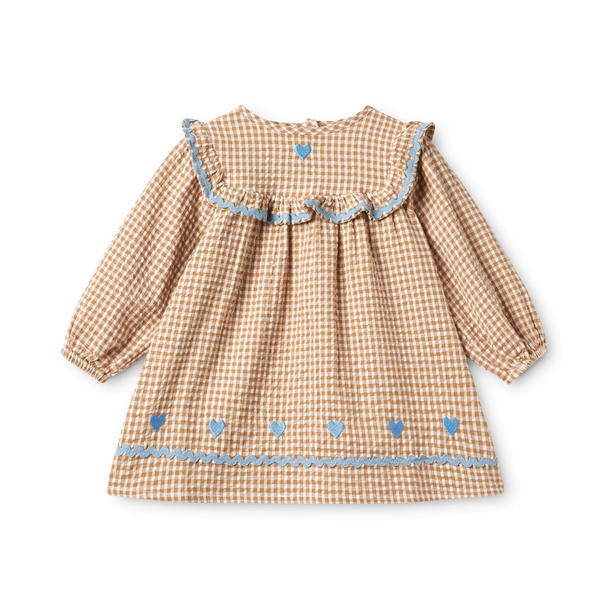 Flöss Ellis Dress - Coffee Gingham product view