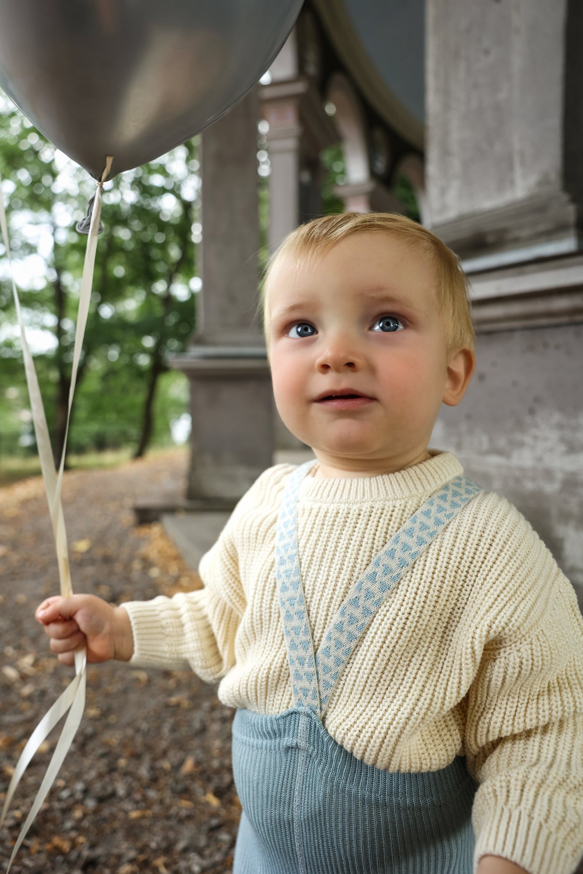 Silly Silas Footed Misty Blue Patterned — official lifestyle view 1
