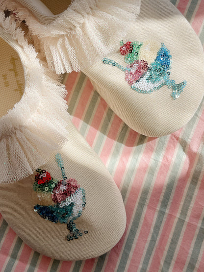 Konges Sløjd AMANDINE FRILL SWIM SHOES - rosewater