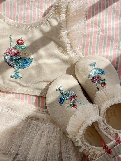 Konges Sløjd AMANDINE FRILL SWIM SHOES - rosewater