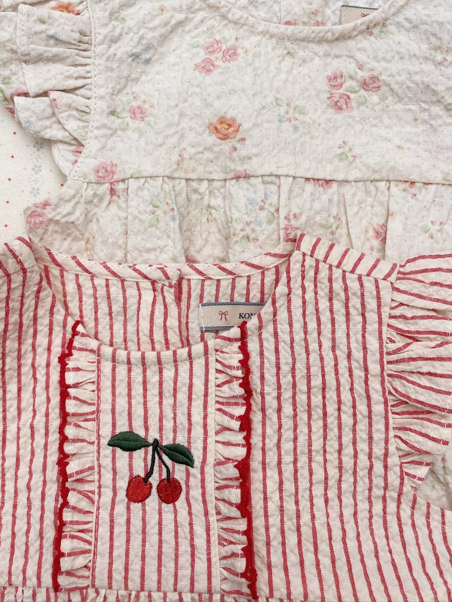 Konges Sløjd Ellie Frill Romper – Amour Stripe