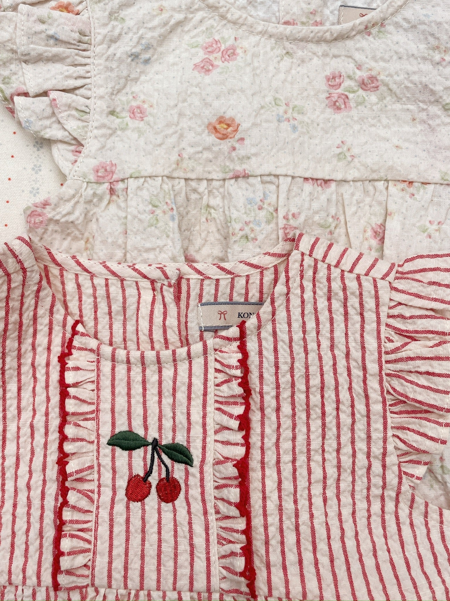 Konges Sløjd Ellie Frill Romper – Amour Stripe