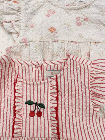 Konges Sløjd Ellie Frill Romper – Amour Stripe