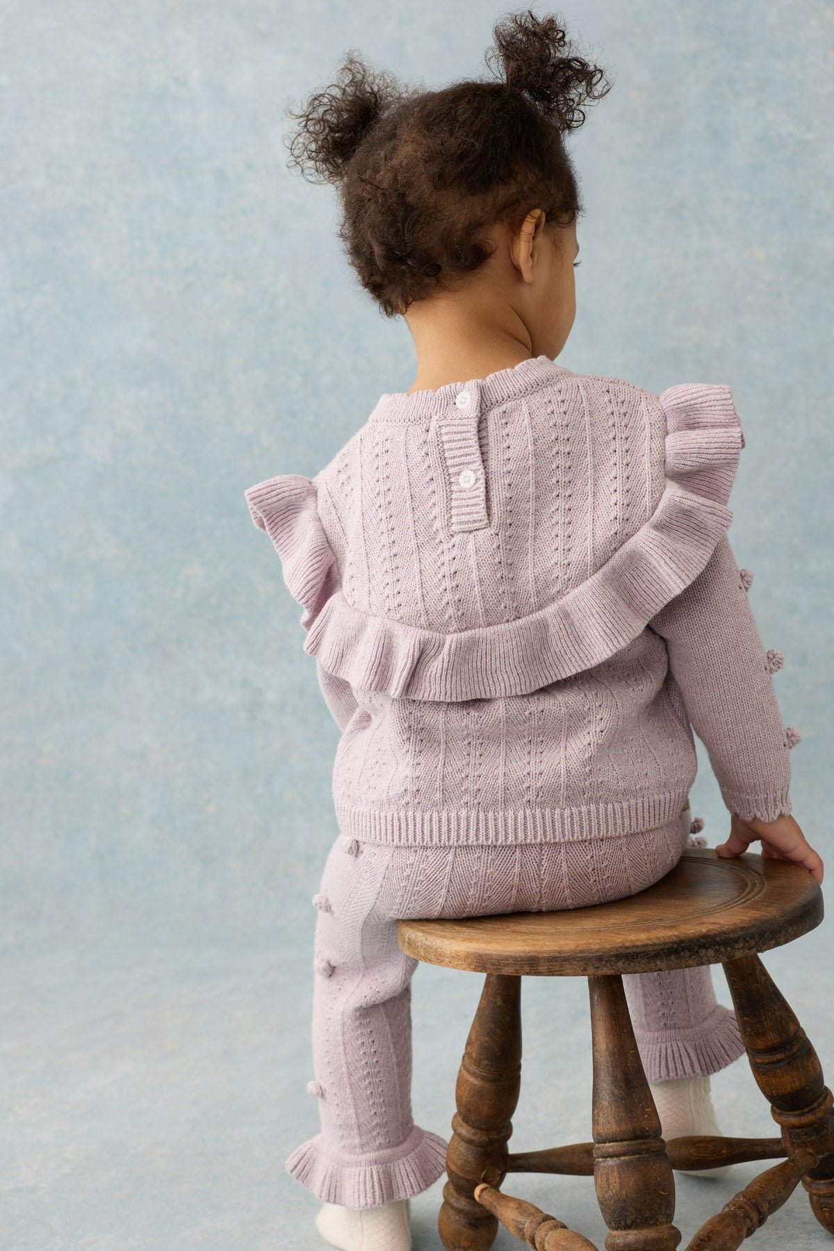 Louise Misha Satiane Sweater in Fig, detail view