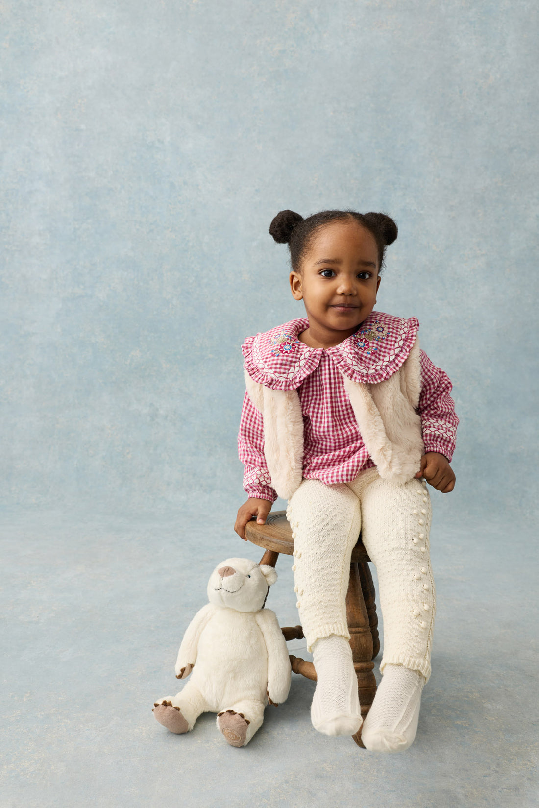 Louise Misha Baby Moldavia Ribbed Knit Leggings – Cream