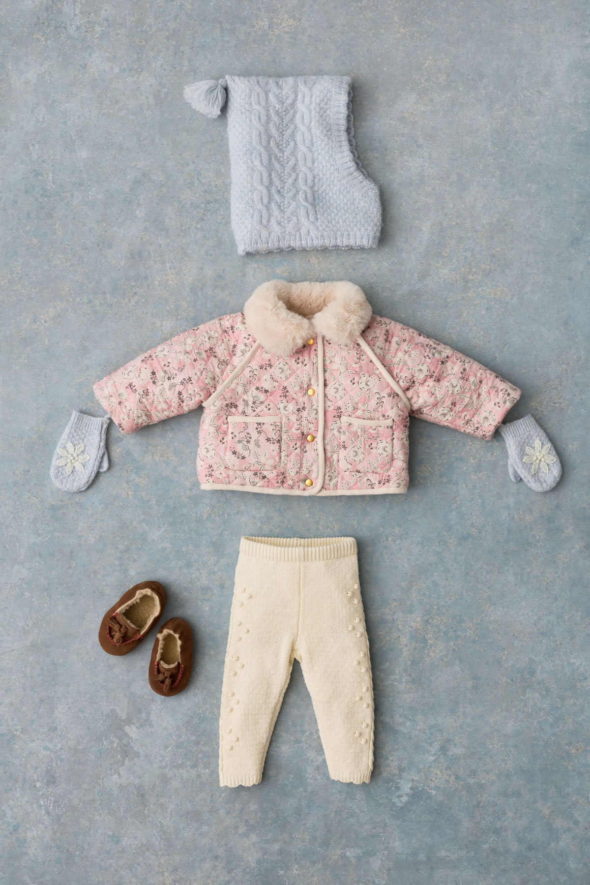 Louise Misha Baby Moldavia Ribbed Knit Leggings – Cream