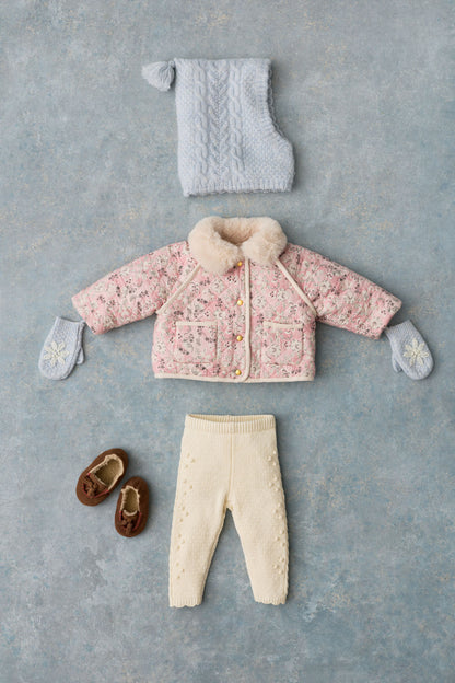 Louise Misha Baby Moldavia Ribbed Knit Leggings – Cream
