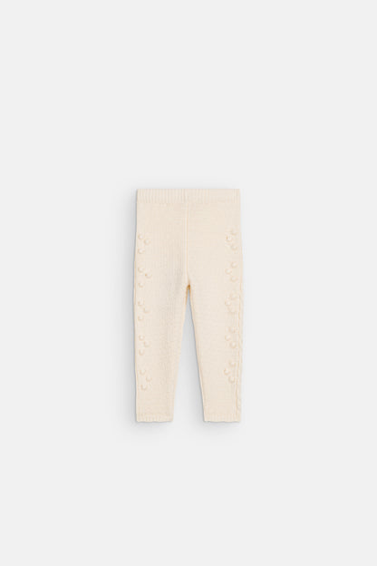 Louise Misha Baby Moldavia Ribbed Knit Leggings – Cream
