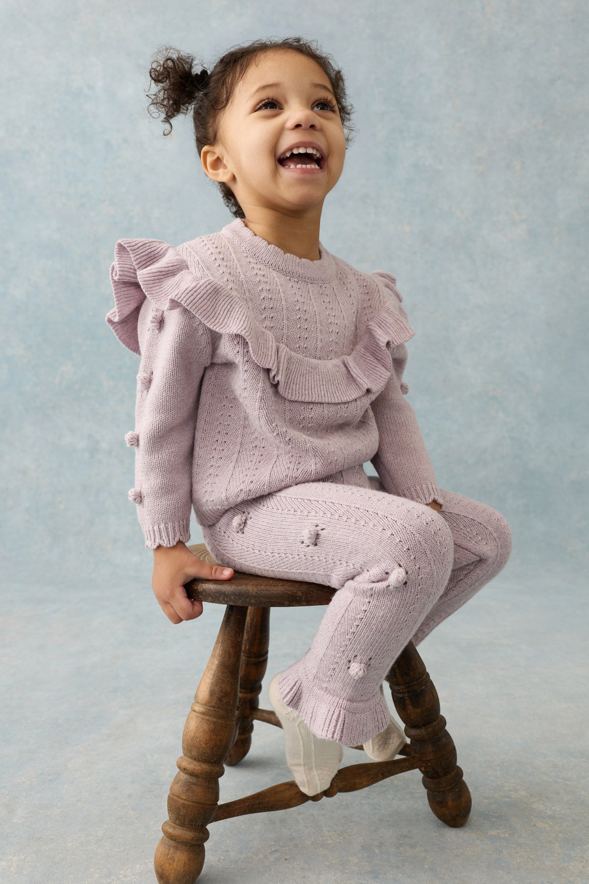 Louise Misha Satiane Sweater in Fig, styled view