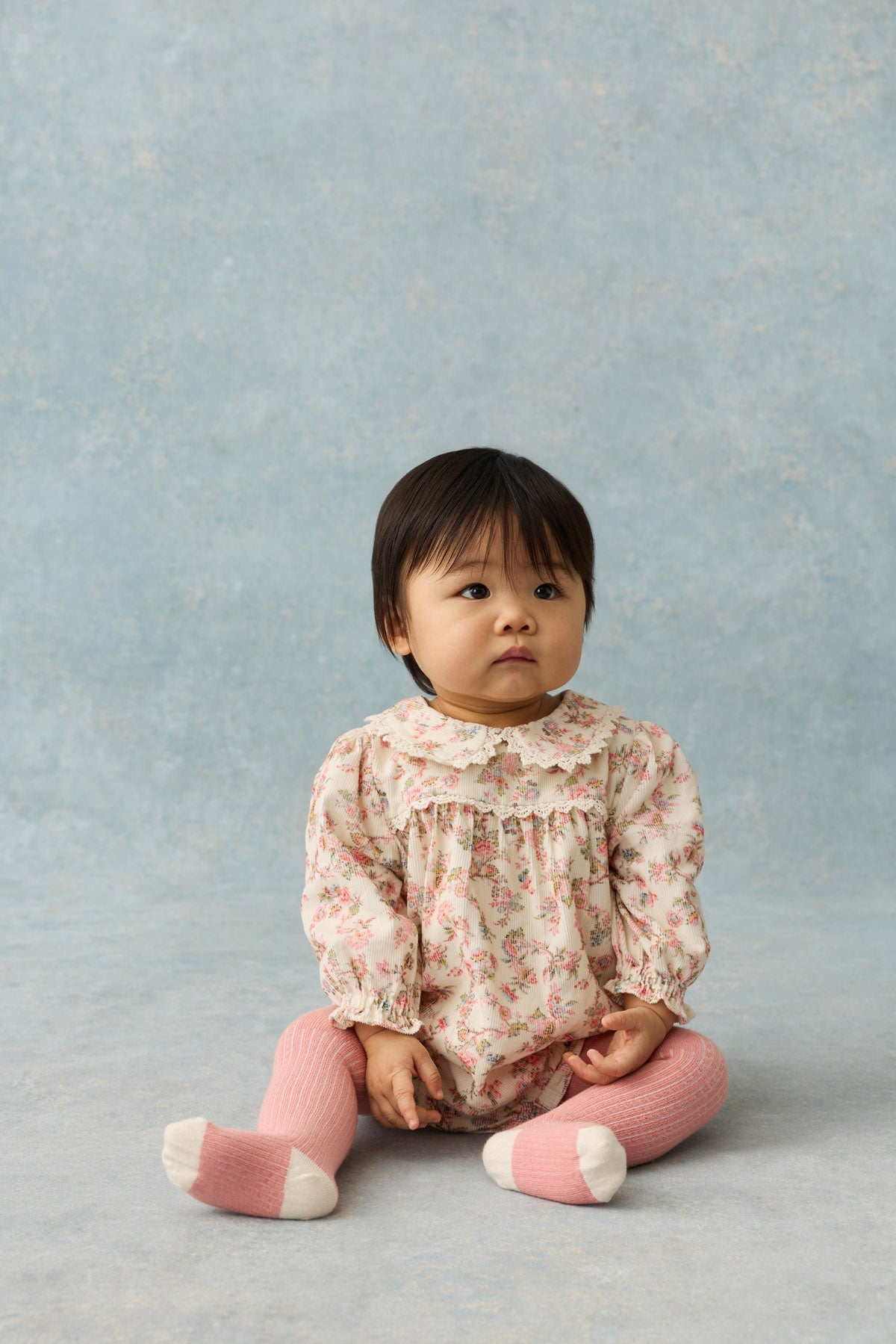Louise Misha Chouchou Corduroy Romper in Cream, styled view