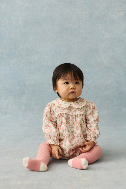 Louise Misha Chouchou Corduroy Romper in Cream, styled view