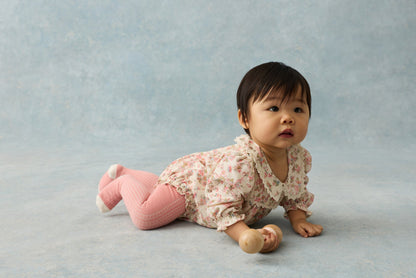 Louise Misha Chouchou Corduroy Romper in Cream, detail view