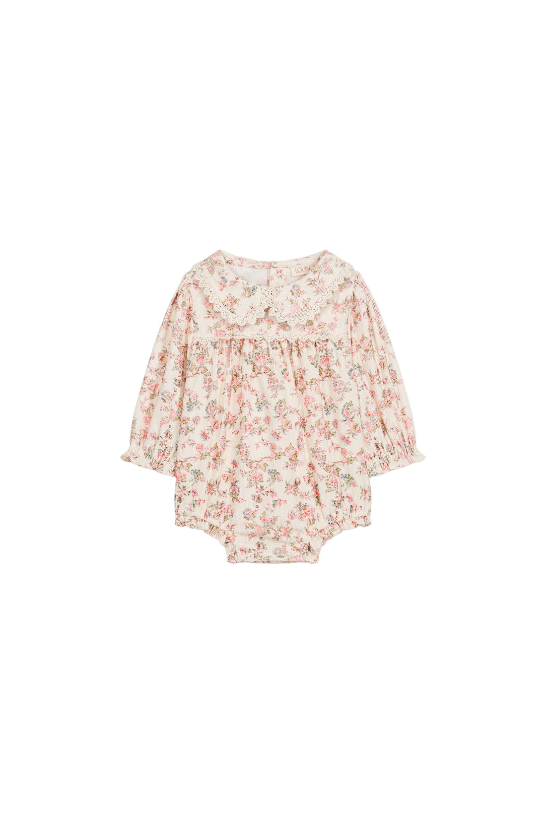Louise Misha Chouchou Corduroy Romper in Cream, product view