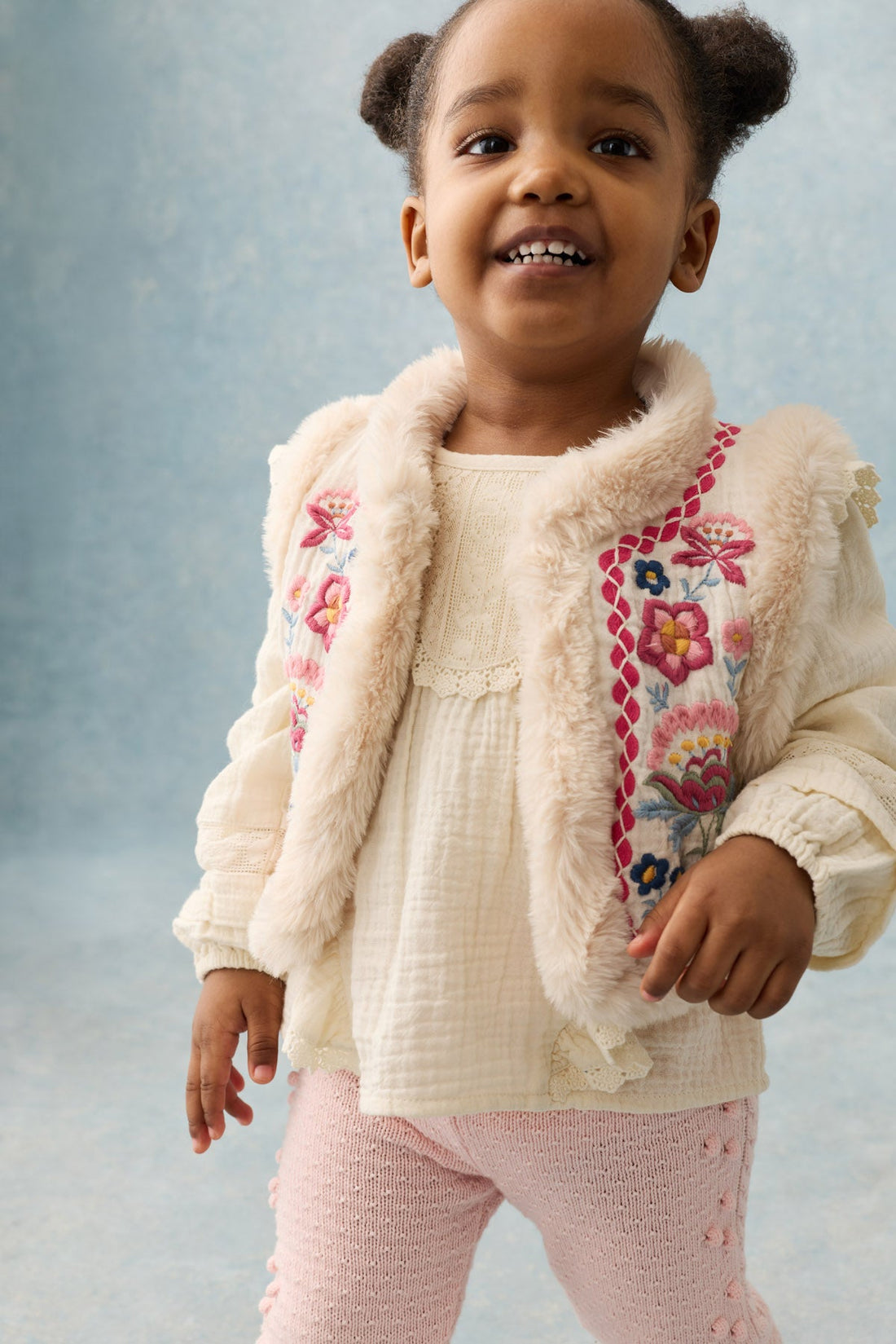 Louise Misha Librana Reversible Vest - Cream