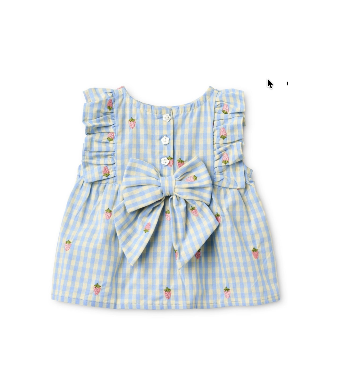 Flöss Mille SL Dress - Sky Berry Gingham back