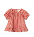 Flöss Molly Pineberry Blouse - Red-Pink Berry Gingham