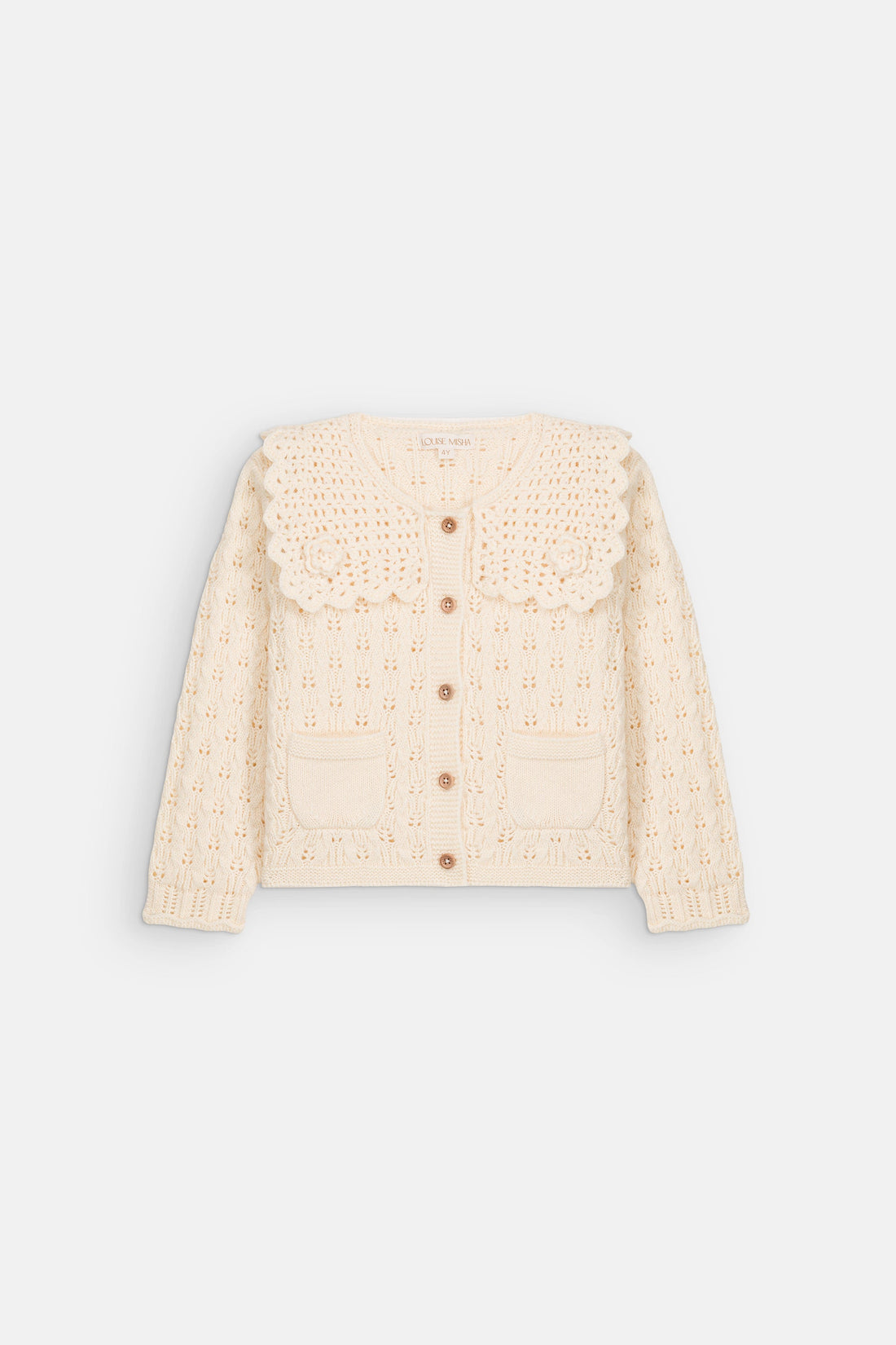 Louise Misha Anouchka Cardigan in Cream, product view