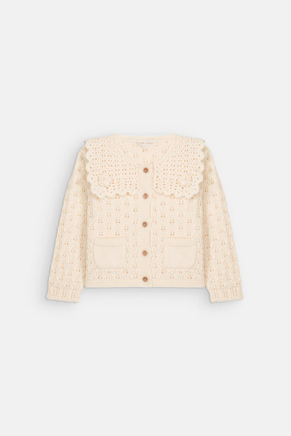 Louise Misha Anouchka Cardigan in Cream, product view