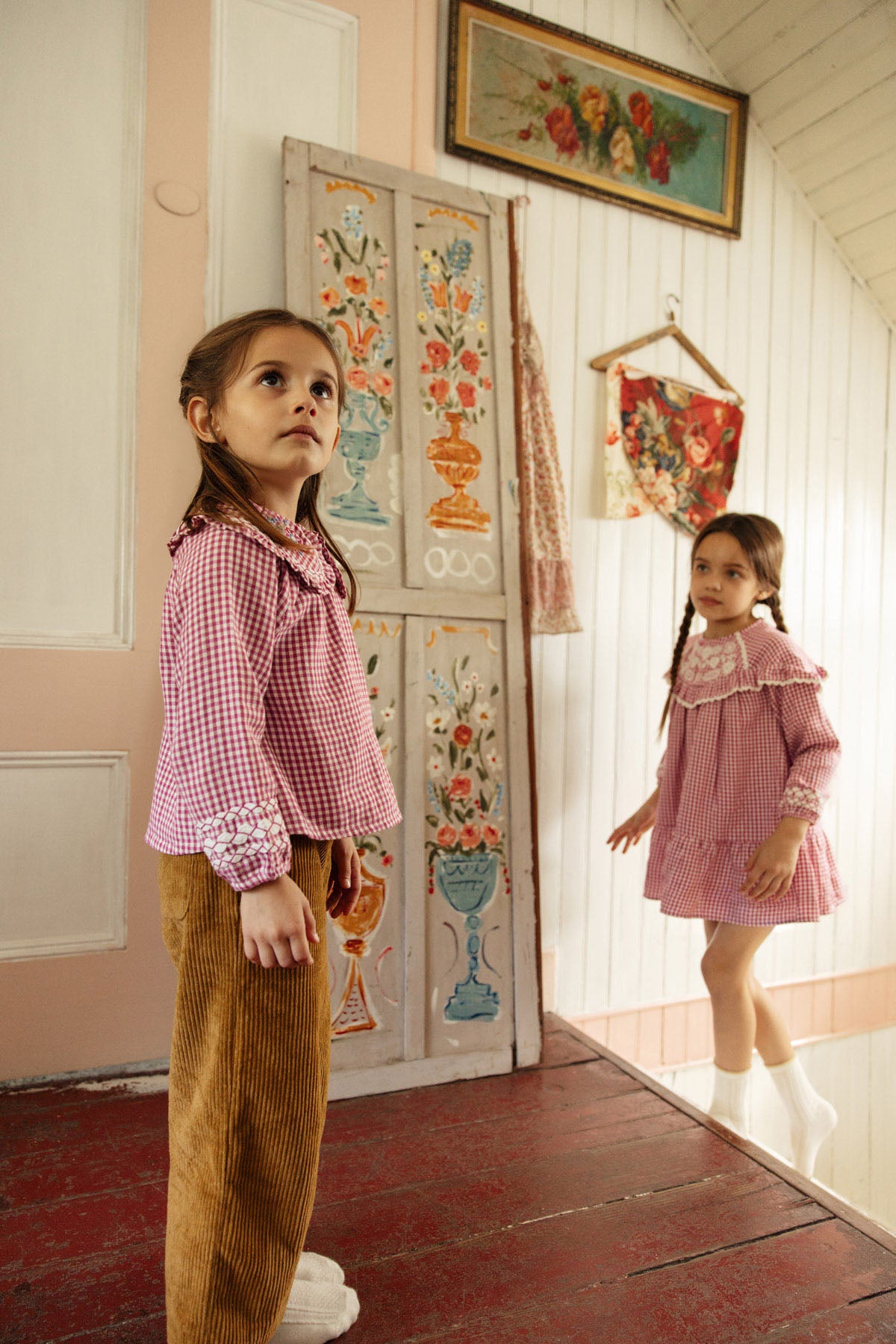 Louise Misha Blouse Clea – Raspberry Checks