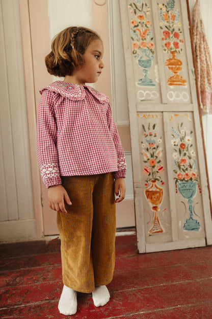Louise Misha Blouse Clea – Raspberry Checks
