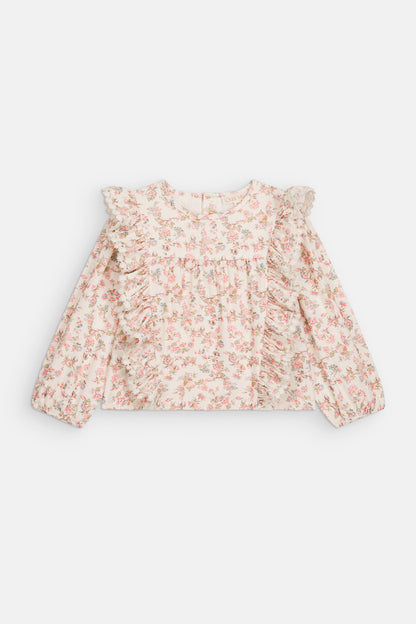 Louise Misha Bella Blouse in Carnation Vale Cream, product view