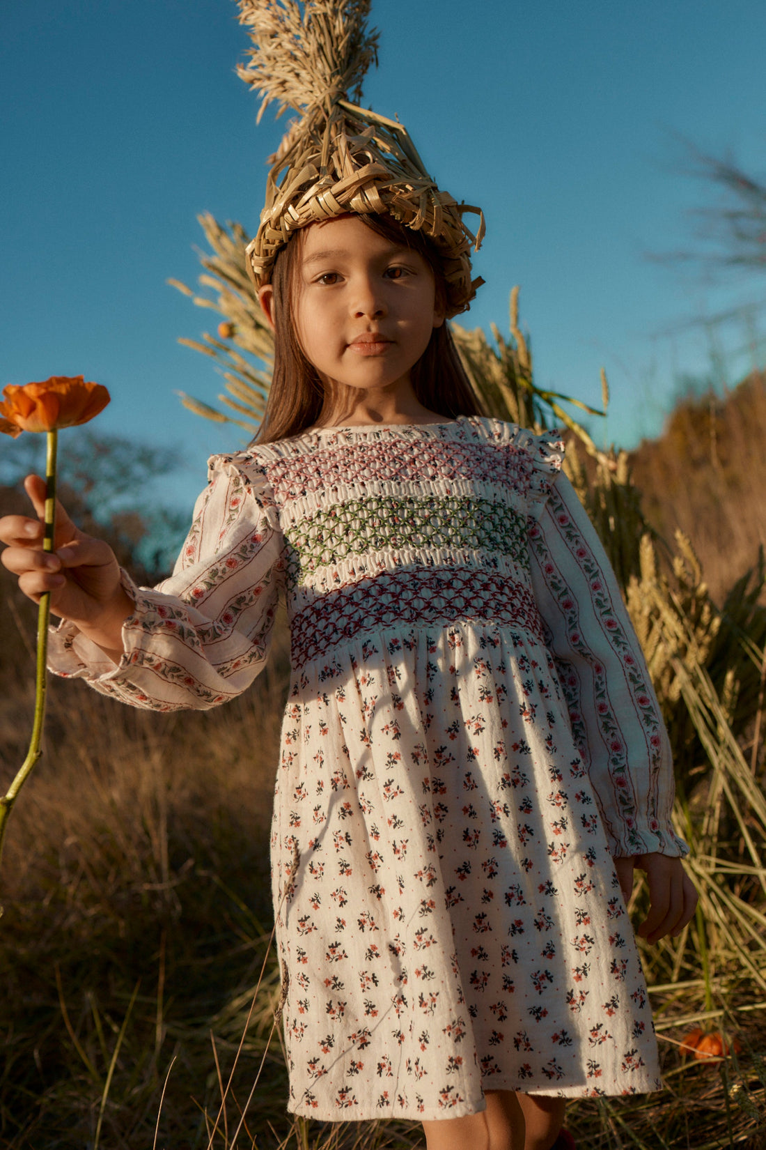 Louise Misha Saralina Smocked Dress – Floral Print