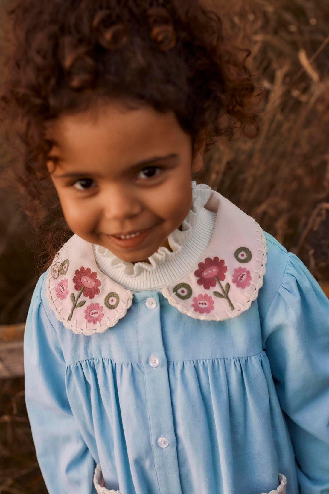 [Drop 2] Louise Misha Ysee Embroidered Dress – Baby Blue