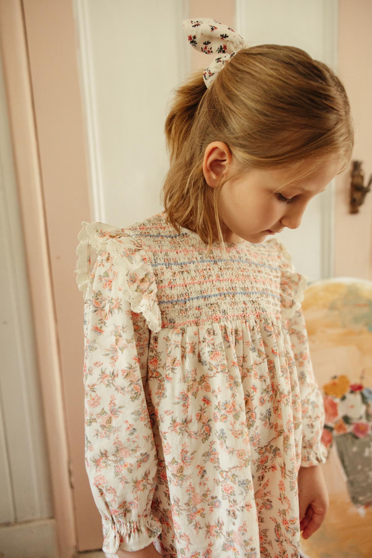 Louise Misha - Dress Saralou Cream Carnation Vale