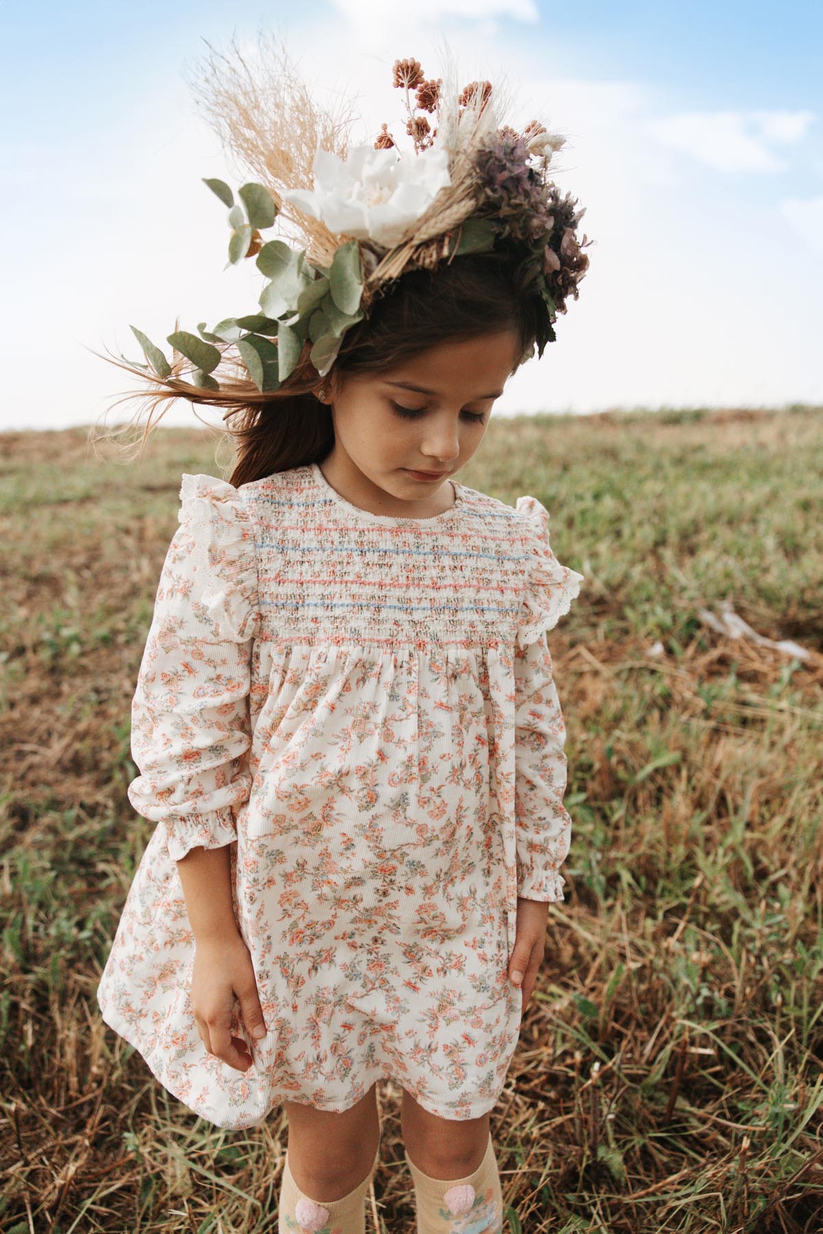 Louise Misha - Dress Saralou Cream Carnation Vale