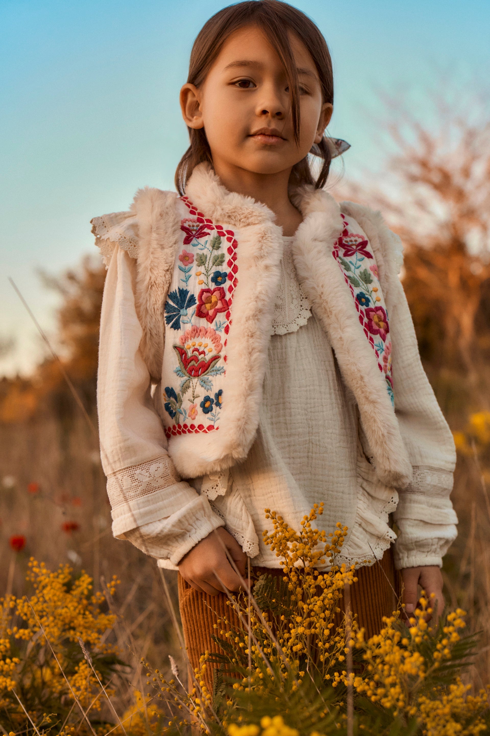 Drop 2 Louise Misha Librana Reversible Vest - Cream