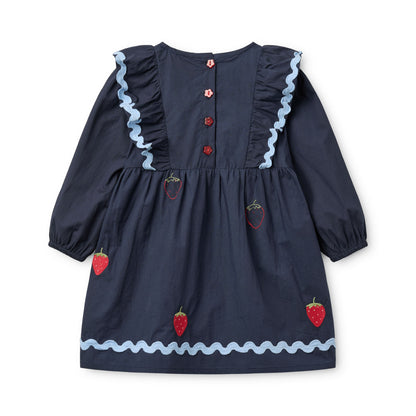 Flöss Hannah Dress in New Navy, detail view