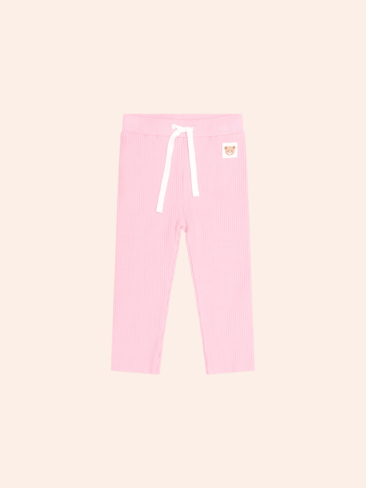 Huxbaby Strawberry Crème Rib Legging front view