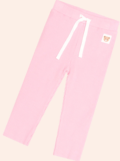 Huxbaby Strawberry Crème Rib Legging detail view