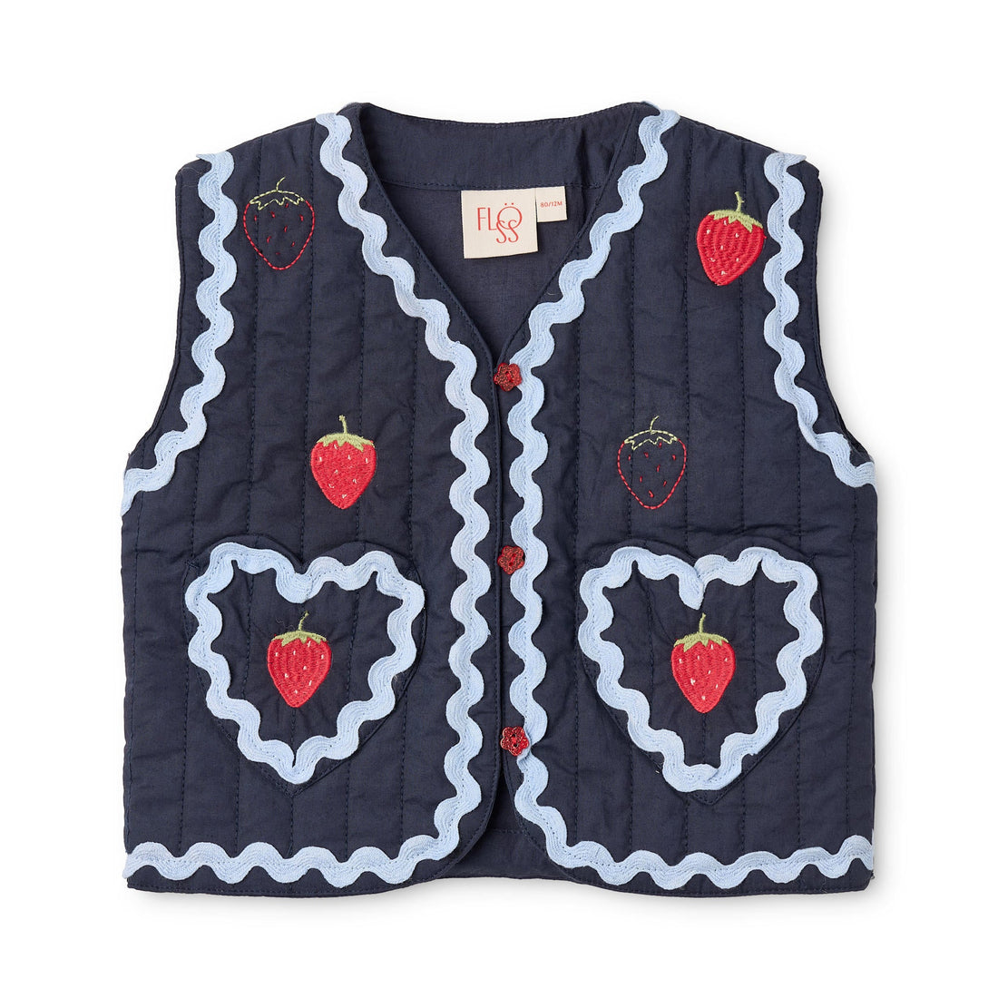 Flöss Hannah Vest in New Navy, front view