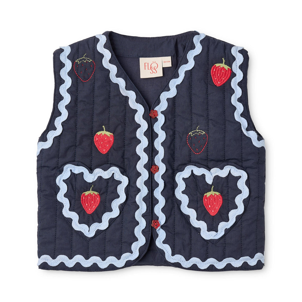 Flöss Hannah Vest in New Navy, front view