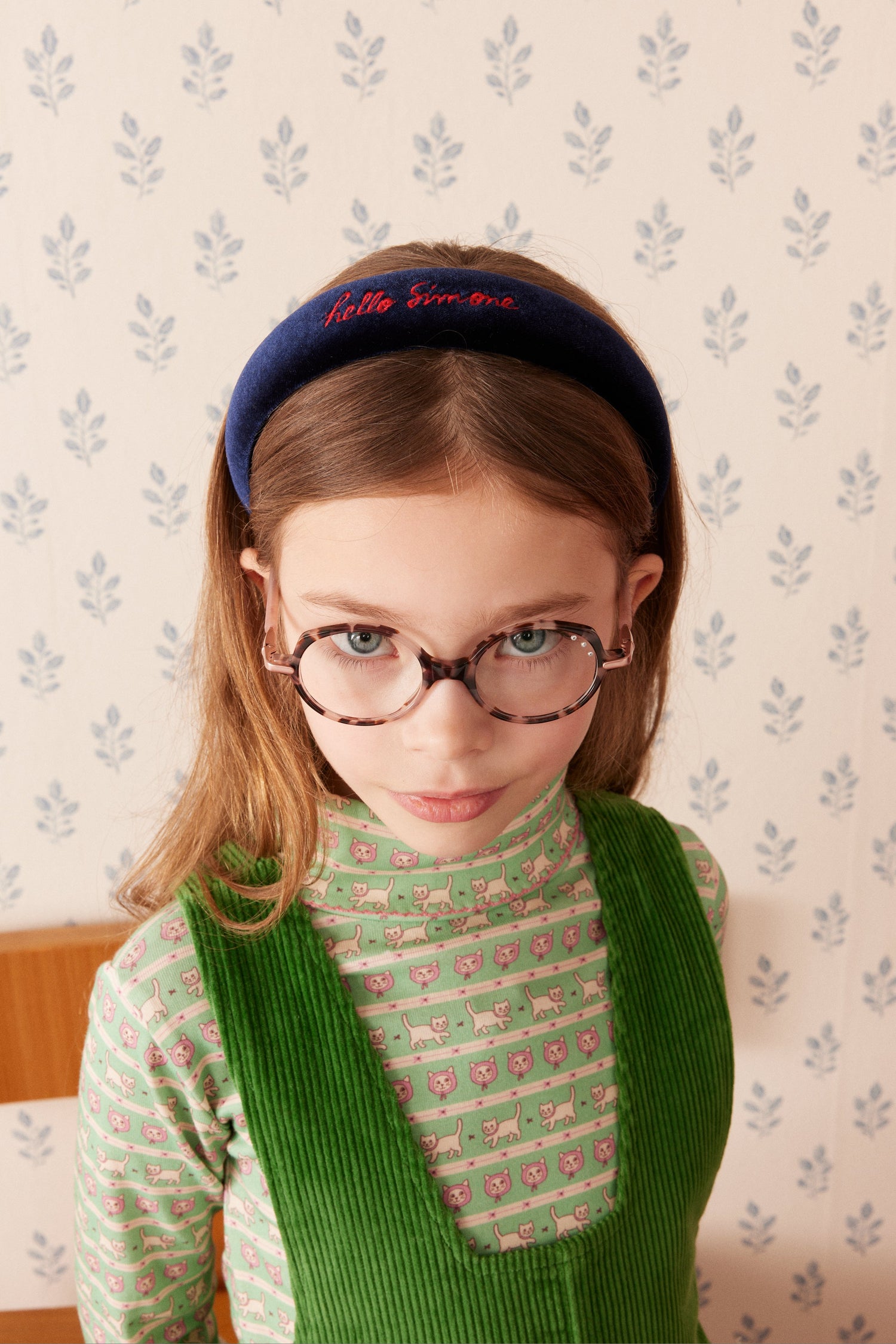 Hello Simone Twiggy Turtleneck Top in Kitty Aqua - worn look
