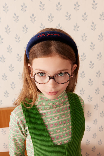 Hello Simone Twiggy Turtleneck Top in Kitty Aqua - worn look