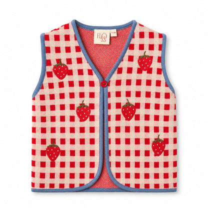 Flöss Hollie Vest - Berry Red Gingham