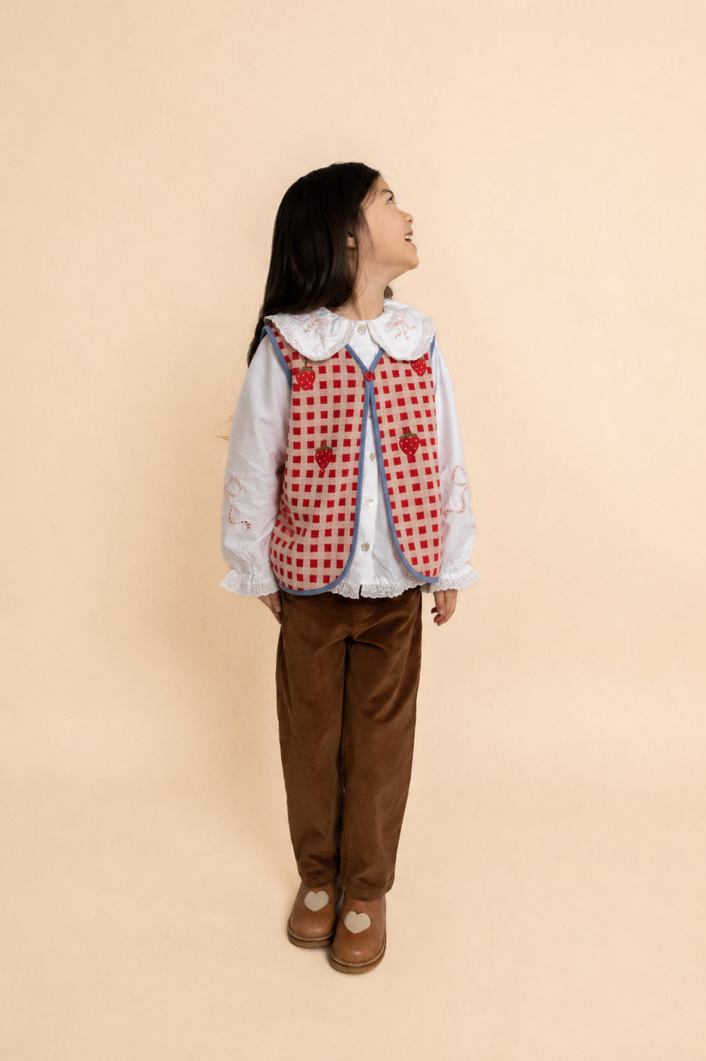 Flöss Hollie Vest - Berry Red Gingham