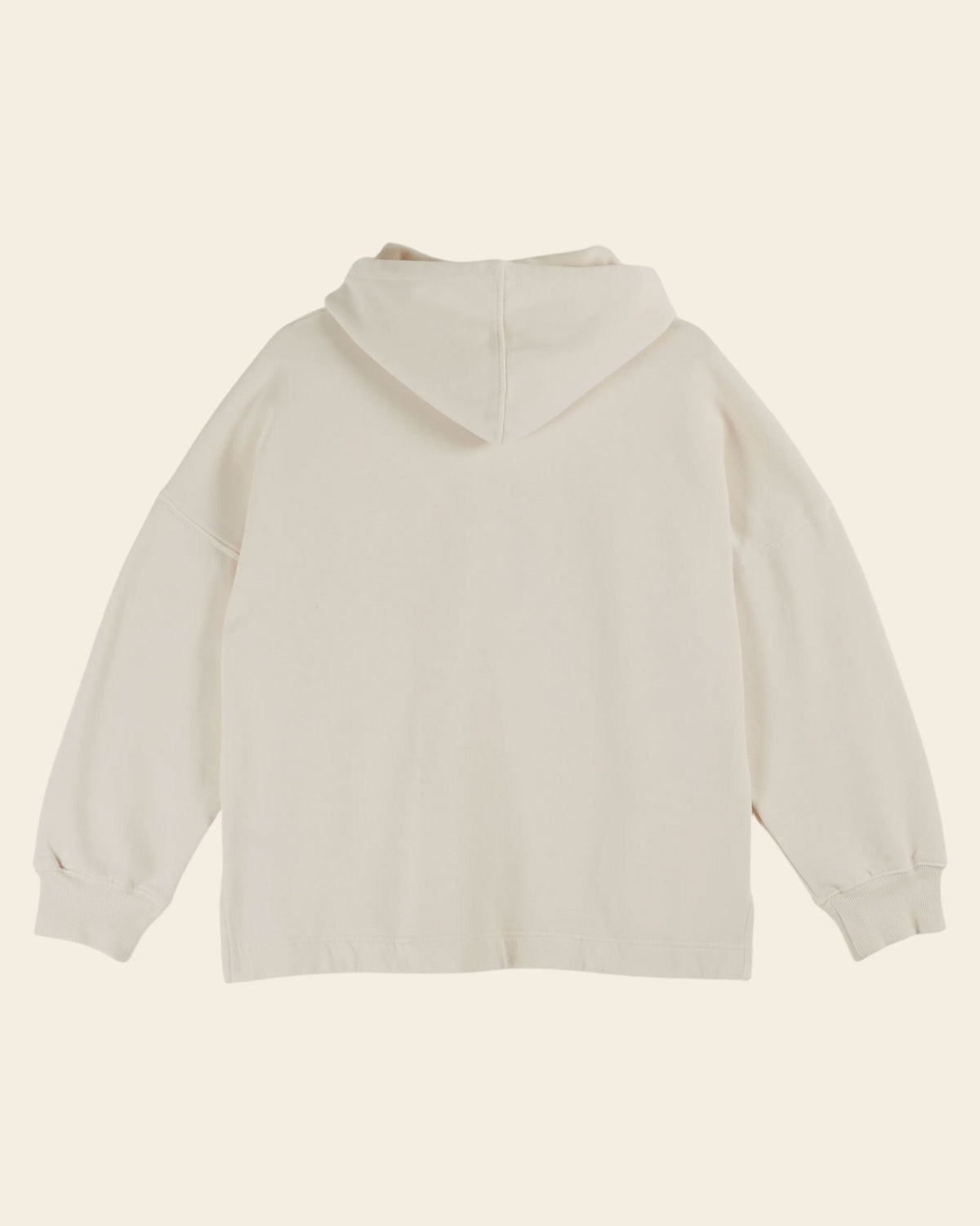 Emile et Ida Ecru Organic Cotton Heart Sweatshirt detail view