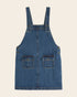 Emile et Ida Blue Denim Pinafore Dress detail view