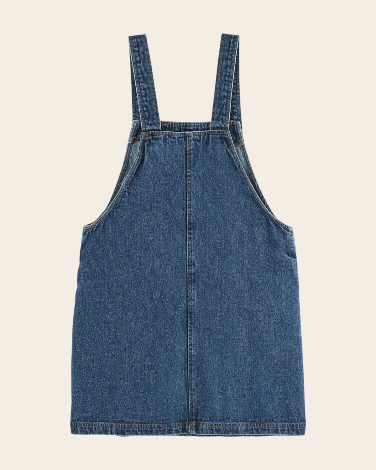 Emile et Ida Blue Denim Pinafore Dress detail view