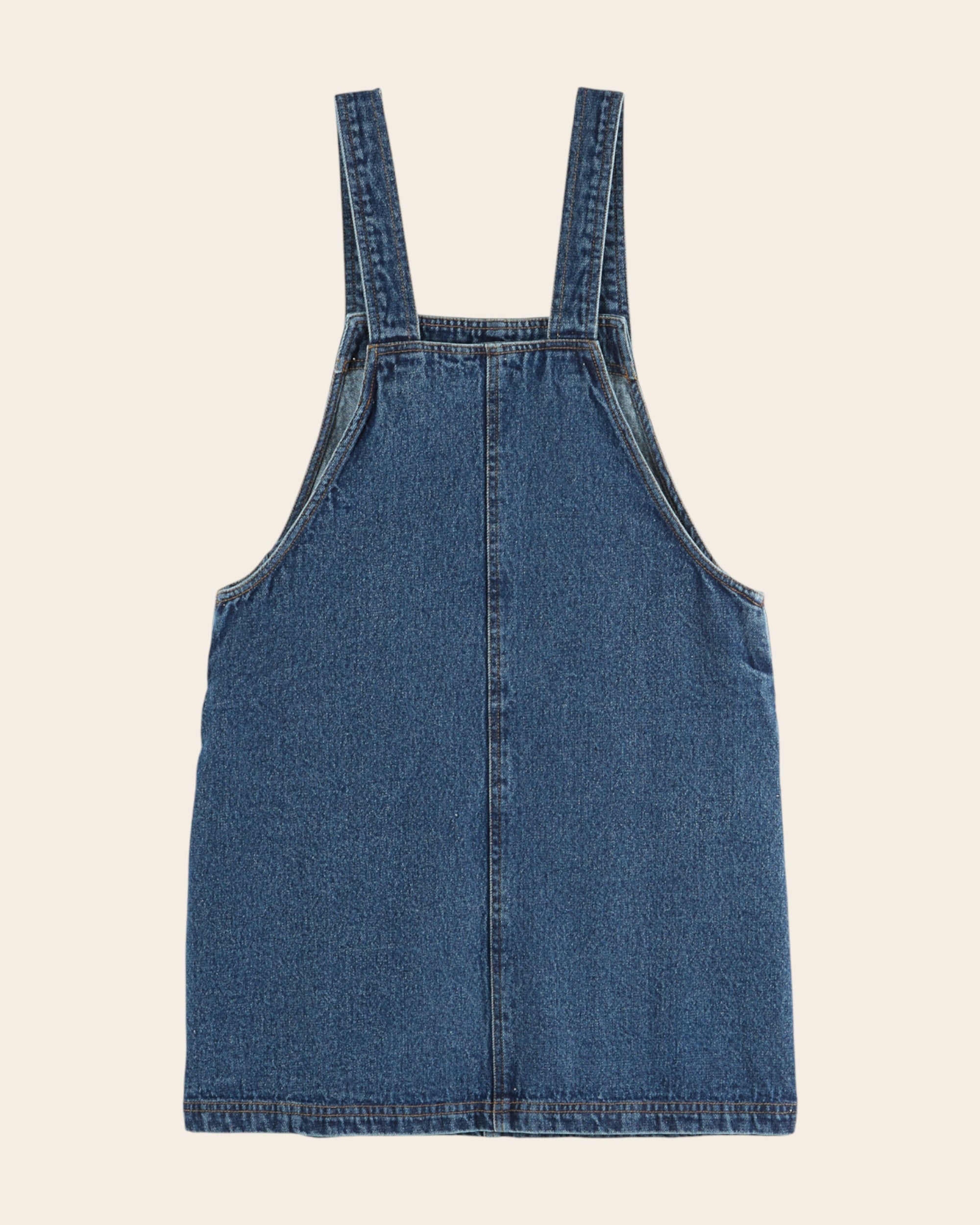 Emile et Ida Blue Denim Pinafore Dress detail view