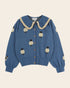 Emile et Ida Blue Sheep Intarsia Cardigan