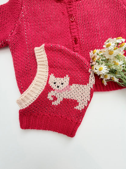 Coming Soon | Hello Simone Baby Jeannette Cardigan - Kitty Cherry