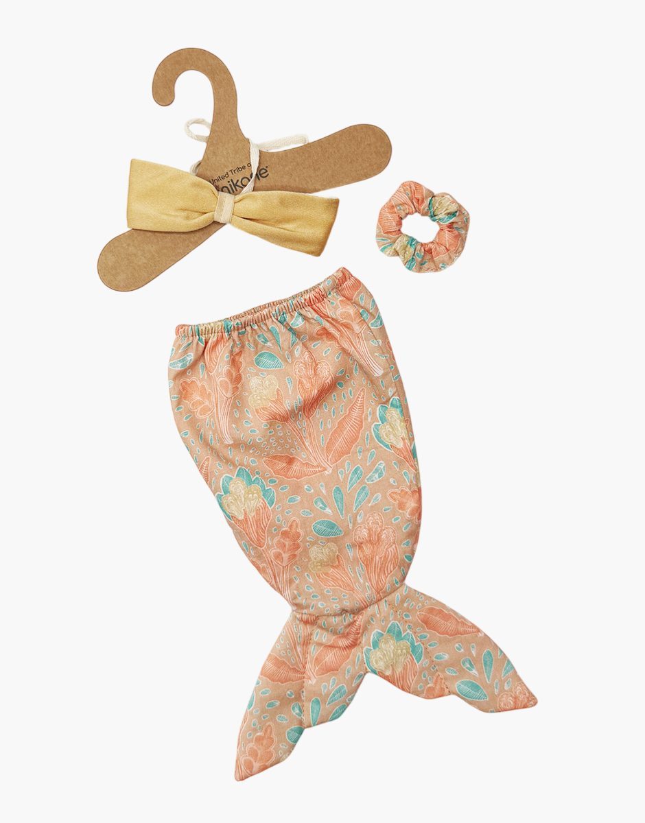 Minikane Mermaid Costume Set – Coral Gold for 13” Gordis Dolls
