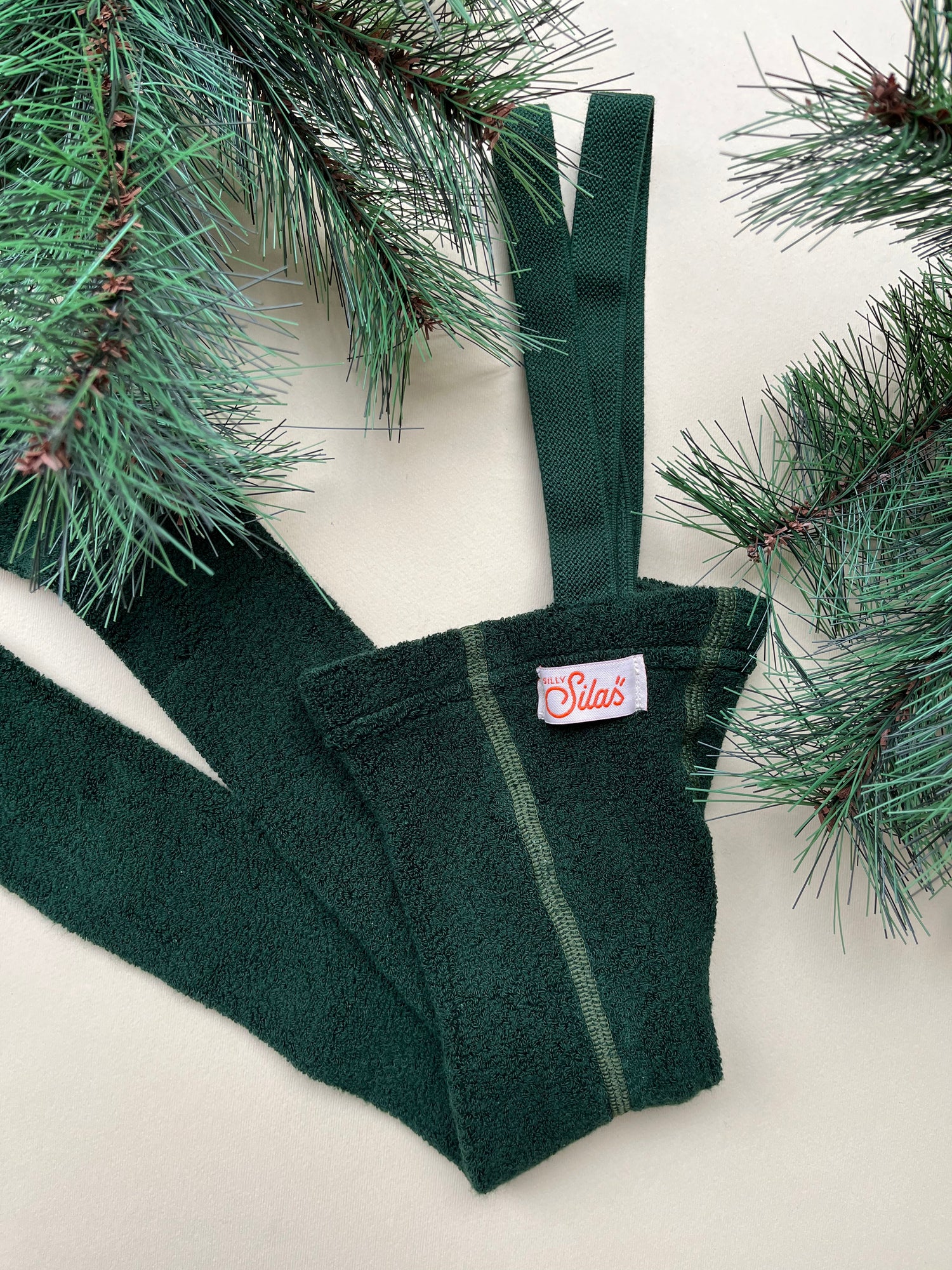 Silly Silas Teddy Dark Forest Green Footed