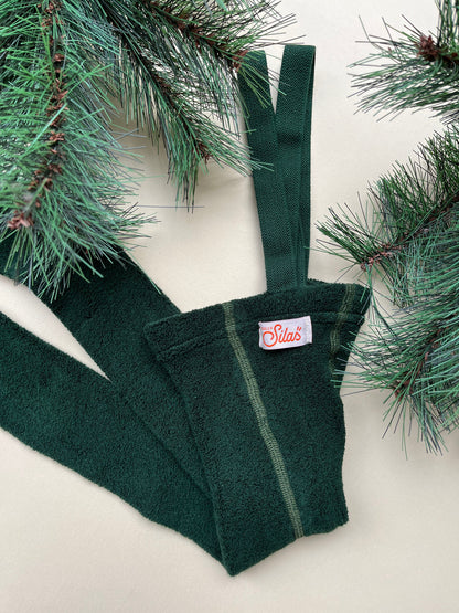 Silly Silas Teddy Dark Forest Green Footed